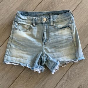 American Eagle next level stretch high rise Shortie jean shorts